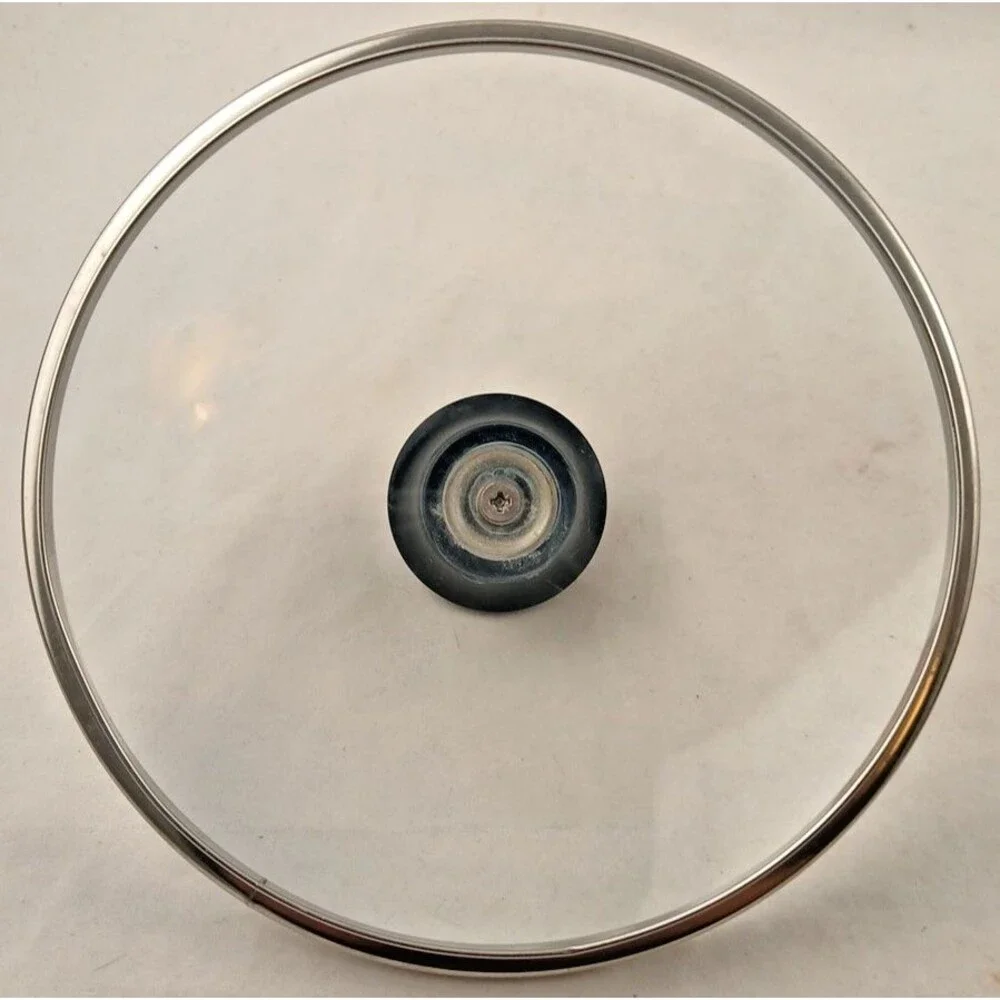 T-Fal Black Knob Glass Pot Replacement Lid Only-Inner Appx 7